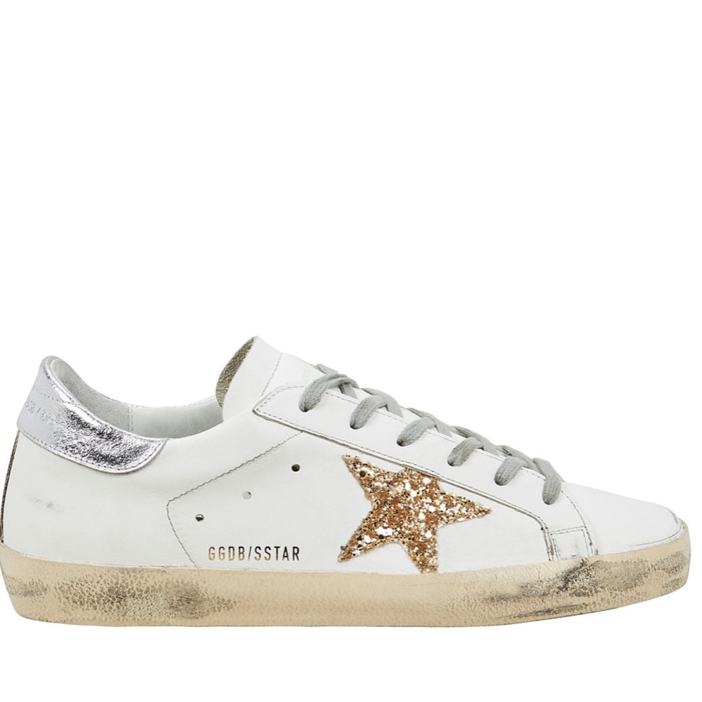 Golden Goose silver back gold star